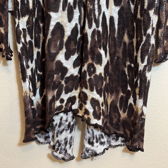 Nwt Jones New York Animal Print Open Front Cardigan Sweater - Picture 9 of 16